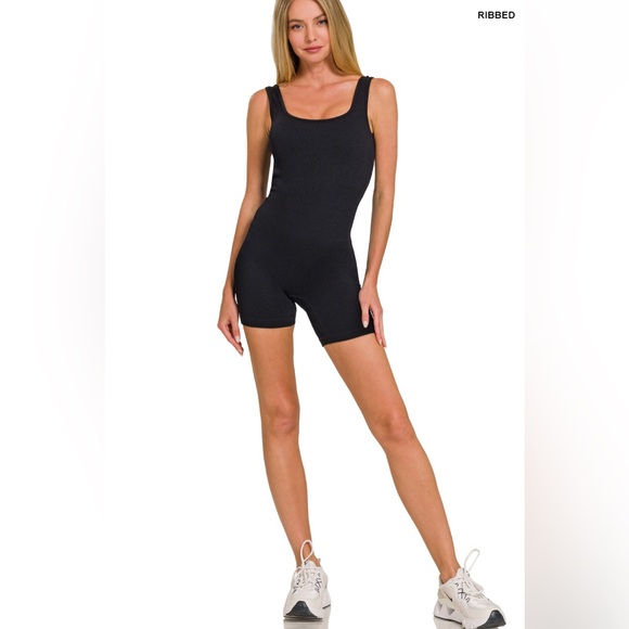 Zenana RIBBED SEAMLESS BODY-CONTOURING FIT BODY SUIT - Picture 3 of 4